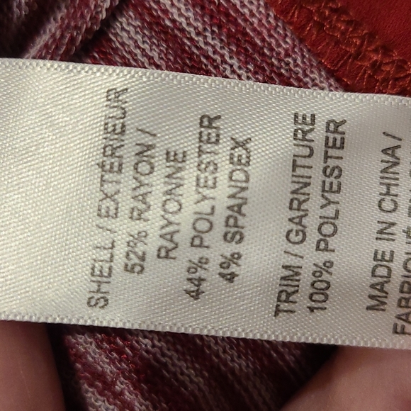 Rickis cowl neck striped long sleeve with sheer trim on hem - Picture 6 of 7